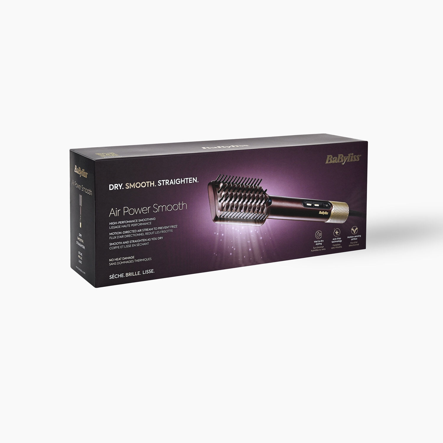 Brosse lissante  Air Power Smooth de BaByliss pour un lissage sur cheveux mouill&eacute;s ou secs